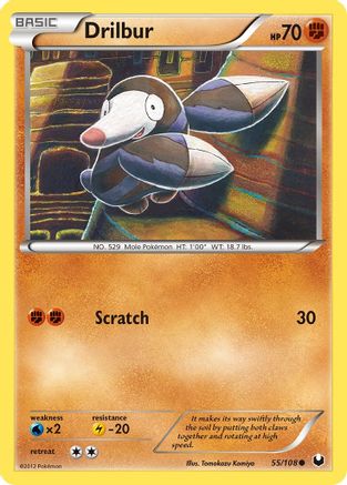 Drilbur 055/108 - Dark Explorers Reverse Holofoil
