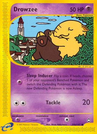 Drowzee 74a/147 - Aquapolis Reverse Holofoil