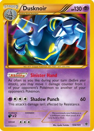 Dusknoir (Secret Rare) 104/101 - Plasma Blast Holofoil