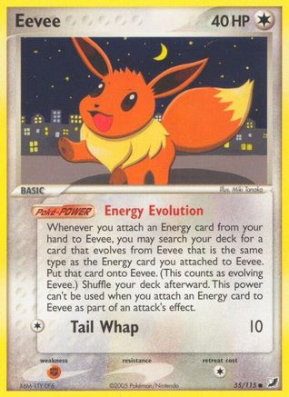 Eevee 055/115 - Unseen Forces - Reverse Holofoil