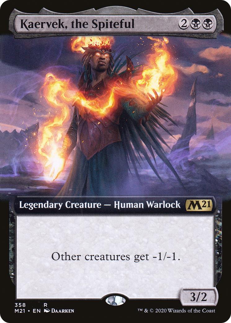 Kaervek, the Spiteful (M21-358) - Core Set 2021: (Extended Art) Foil