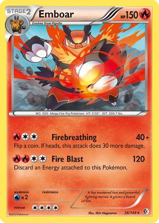 Emboar 026/149 - Boundaries Crossed Holofoil