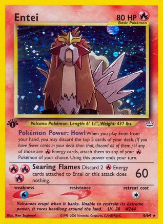 Entei 006/64 - Neo Revelation 1st Edition Holofoil