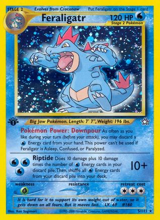 Feraligatr 005/111 - Neo Genesis 1st Edition Holofoil