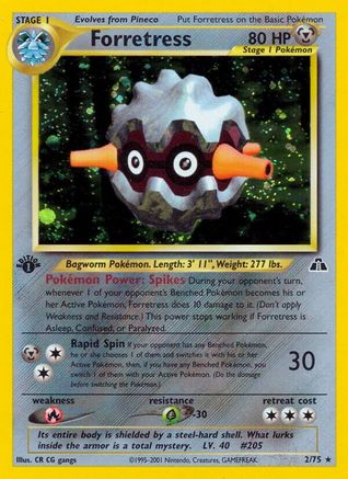 Forretress 002/75 - Neo Discovery 1st Edition Holofoil
