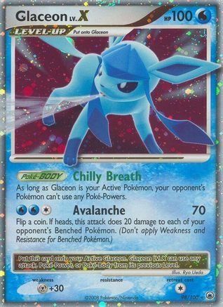 Glaceon LV.X 098/100 - Majestic Dawn Holofoil