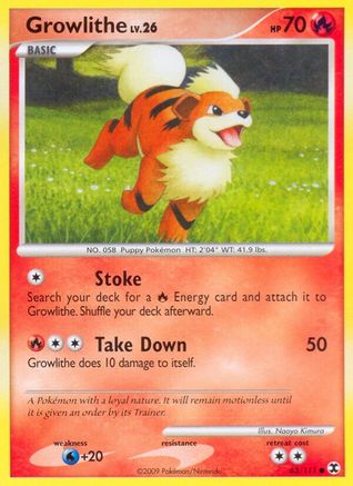 Growlithe 063/111 - Rising Rivals Reverse Holofoil