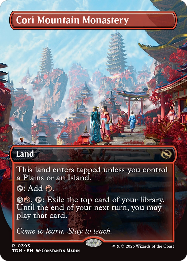Cori Mountain Monastery (TDM-393) - Tarkir: Dragonstorm (Borderless) Foil
