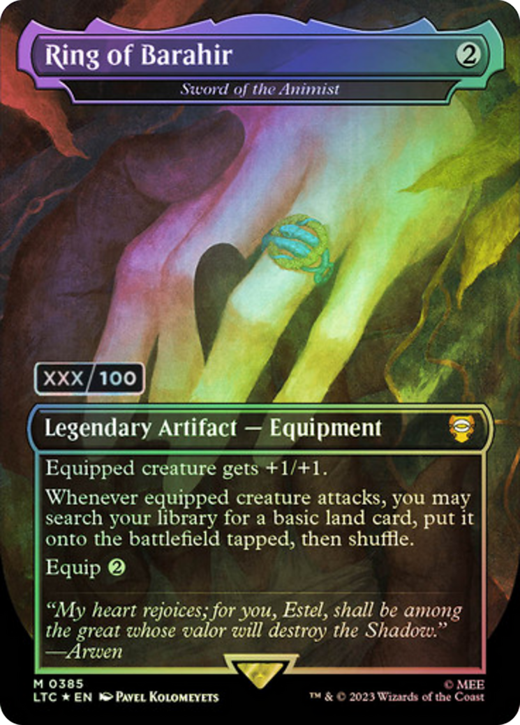 Sword of the Animist (LTC-385Z) - Tales of Middle-earth Commander / Ring of Barahir (Borderless) Foil