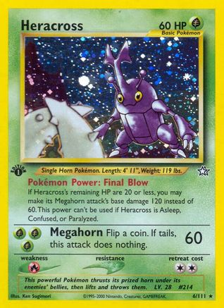 Heracross 006/111 - Neo Genesis 1st Edition Holofoil