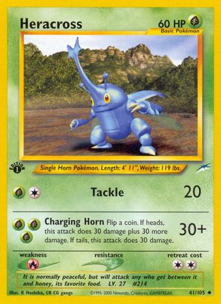 Heracross 041/105 - Neo Destiny 1st Edition