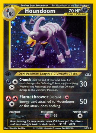 Houndoom 004/75 - Neo Discovery 1st Edition Holofoil