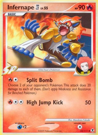 Infernape E4 043/111 - Rising Rivals Reverse Holofoil