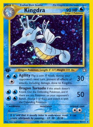 Kingdra 008/111 - Neo Genesis 1st Edition Holofoil