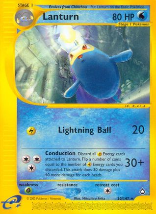 Lanturn 020/147 - Aquapolis Reverse Holofoil