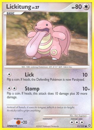 Lickitung 091/132 - Secret Wonders Reverse Holofoil
