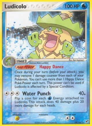 Ludicolo 019/107 - Deoxys - Reverse Holofoil