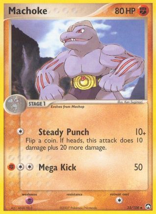 Machoke 033/108 - Power Keepers Reverse Holofoil