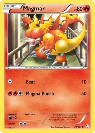 Magmar 020/124 - Dragons Exalted Reverse Holofoil