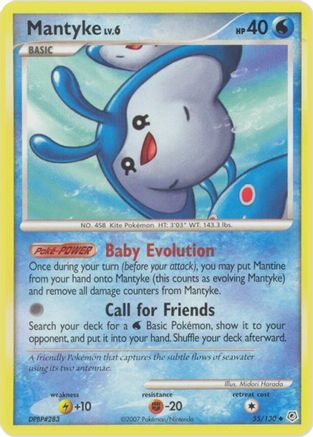 Mantyke 055/130 - Diamond and Pearl Reverse Holofoil