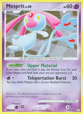 Mesprit 014/123 - Mysterious Treasures Reverse Holofoil