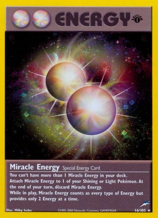 Miracle Energy 016/105 - Neo Destiny 1st Edition Holofoil