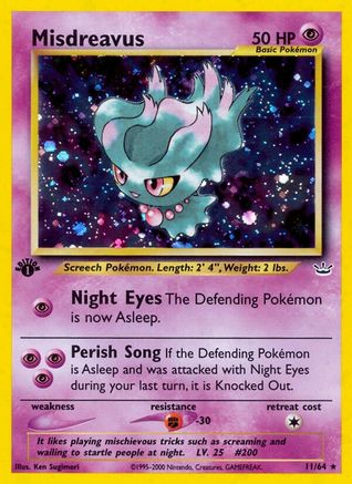 Misdreavus 011/64 - Neo Revelation 1st Edition Holofoil