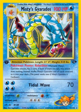 Misty's Gyarados 013/132 - Gym Challenge 1st Edition Holofoil