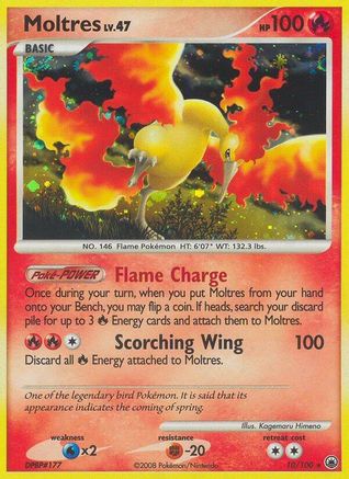 Moltres 010/100 - Majestic Dawn Reverse Holofoil