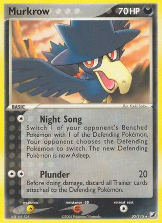 Murkrow 030 - Unseen Forces - Reverse Holofoil