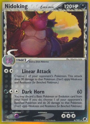 Nidoking (Delta Species) 006/101 - Dragon Frontiers Reverse Holofoil