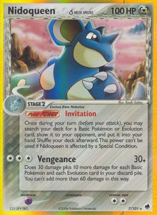 Nidoqueen (Delta Species) 007/101 - Dragon Frontiers Reverse Holofoil