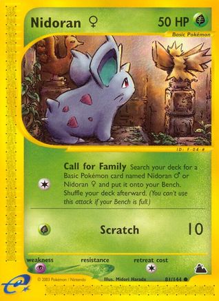 Nidoran F 081/144 - Skyridge Reverse Holofoil