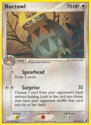 Noctowl 043/115 - Unseen Forces Reverse Holofoil