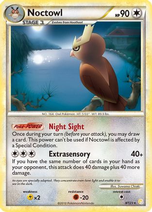 Noctowl 008/123 - HeartGold SoulSilver Holofoil