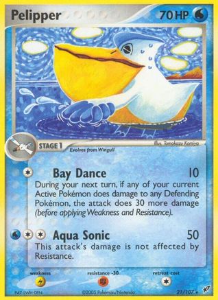 Pelipper 021/107 - Deoxys Reverse Holofoil