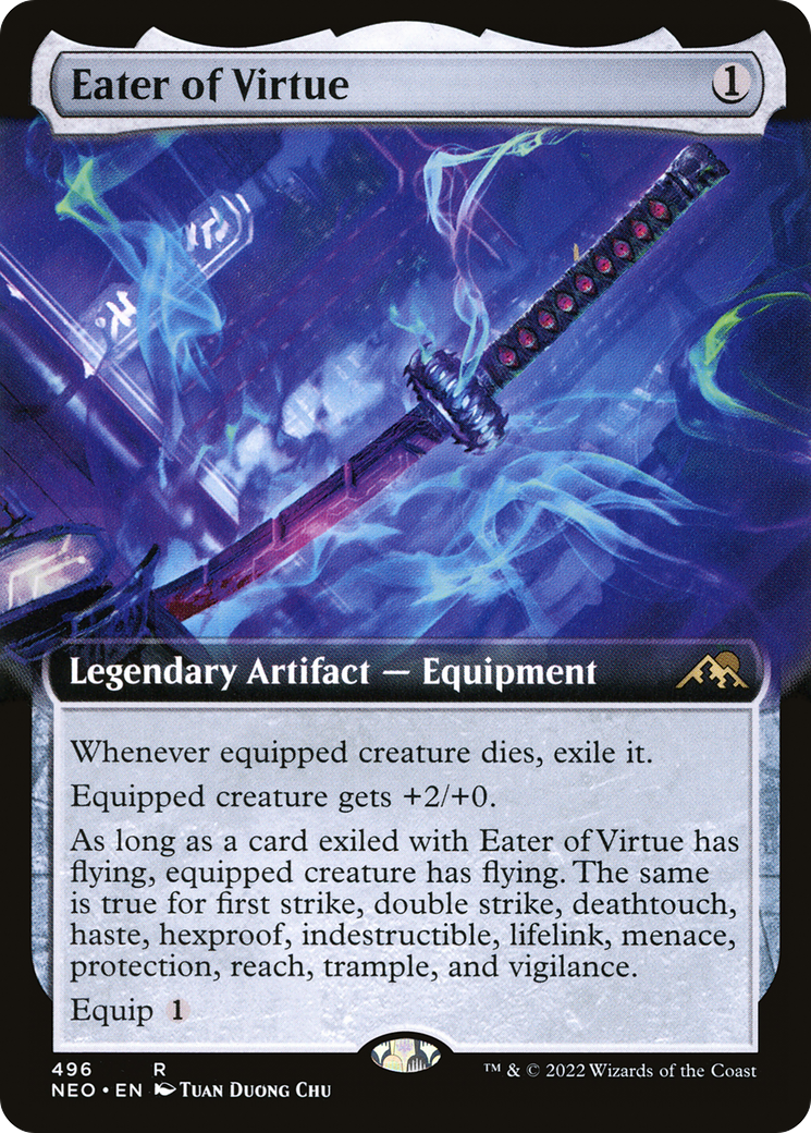 Eater of Virtue (NEO-496) - Kamigawa: Neon Dynasty: (Extended Art)