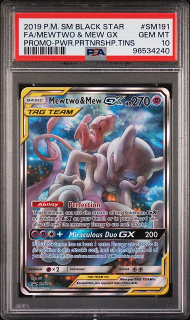 Mewtwo & Mew GX SM Promo SM191 PSA 10