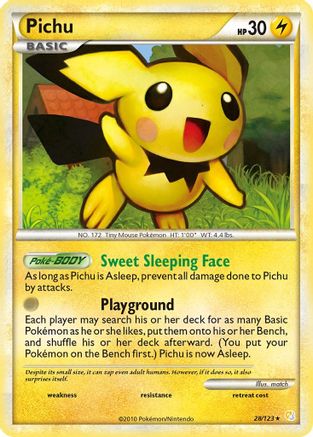 Pichu 028/123 - HeartGold SoulSilver Reverse Holofoil
