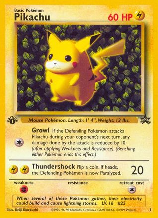 Pikachu (Misprint) 001/53 - WoTC Promo 1st Edition