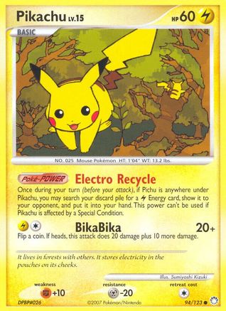 Pikachu 094/123 - Mysterious Treasures Reverse Holofoil