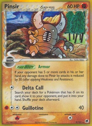 Pinsir (Delta Species) 009/101 - Dragon Frontiers Reverse Holofoil