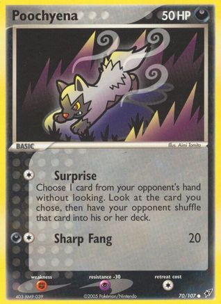 Poochyena 070/107 - Deoxys Reverse Holofoil