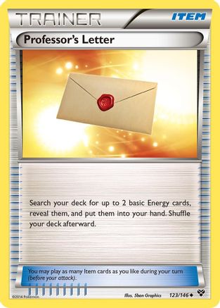 Professor's Letter 123/146 - XY Base Set Reverse Holofoil
