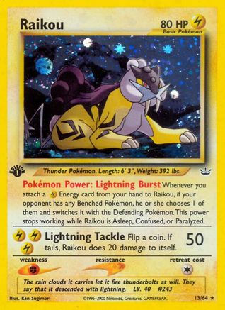 Raikou 013/64 - Neo Revelation 1st Edition Holofoil