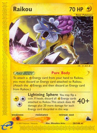 Raikou 028/144 - Skyridge Reverse Holofoil