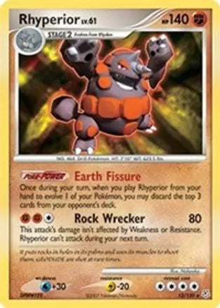 Pokemon: Rhyperior Diamond & Pearl 12/130 - Near Mint