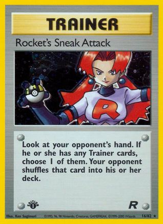 Rocket's Sneak Attack 016/82 - Team Rocket 1st Edition Holofoil