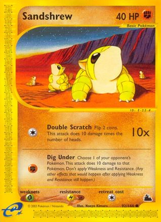 Sandshrew 092/144 - Skyridge Reverse Holofoil