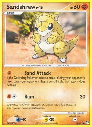 Sandshrew 096/123 - Mysterious Treasures Reverse Holofoil